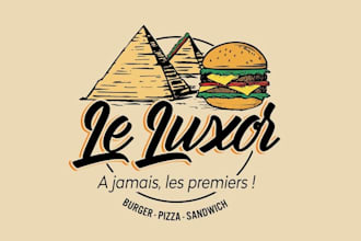 make vintage impactful logo for an egyptian fast food