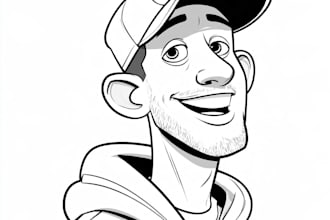 draw cartoon style illustration