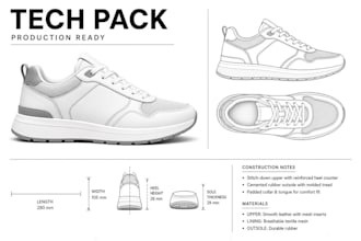 do shoe footwear tech pack , pattern for sneakers boots sandal heels sports shoe