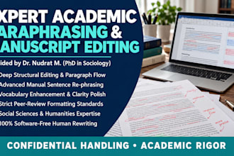 paraphrase, rewrite and structurally edit academic manuscripts
