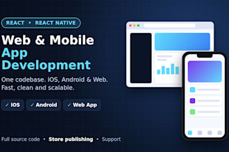 build your react web app and react native mobile app