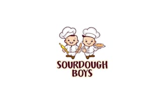 design a fun, cute and unique couple logo with bread lover characters