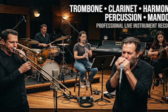 record trombone clarinet harmonica percussion mandolin