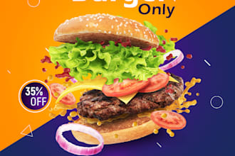 design a restaurant menu, food flyer and promo poster