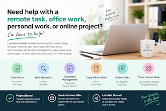 be your virtual assistant for remote tasks and admin support