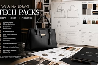 create bag tech packs for handbags, backpacks, totes, duffle and crossbody bags