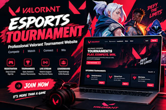 create a valorant esports tournament website
