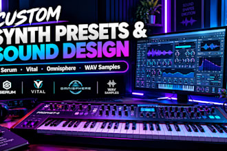 create custom synth presets, keyboard sound design, and sound banks