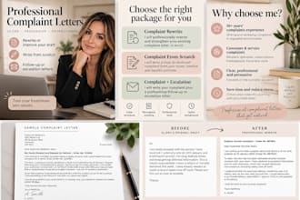 write or rewrite a professional complaint letter