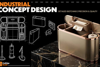 develop industrial product designs and 3d concepts