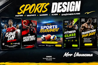 design sports posters, graphics, banners and flyers, gym flyer