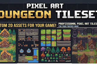 create pixel art tileset pixel character pixel for your game
