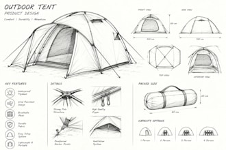 design modern outdoor tents and camping equipment