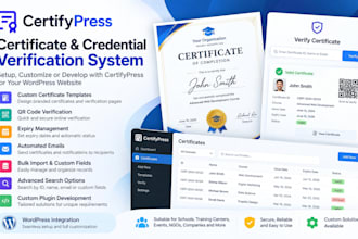 build a certificate and credential verification system for schools, events