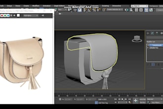 create handbag cad, leather bag design, 3d bag modeling for manufacturing