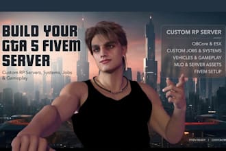 build a custom fivem gta rp server with qbcore or esx