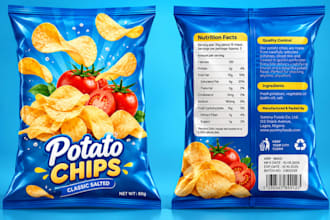 design custom chip bag mylar bag daypack standup pouch packaging resealable food