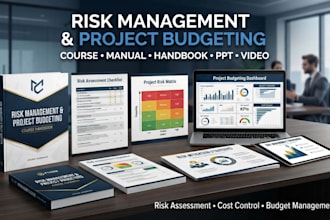create risk, project budgeting management course, manual, handbook, PPT, video