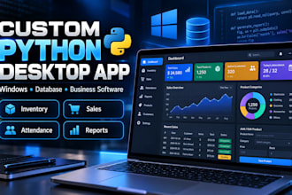 develop a custom python desktop application for windows