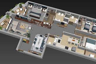 create a detailed 3d floor plan for your real estate listing