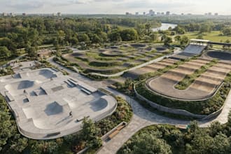 do 3d visualization of skatepark, pump track and bmx race track design services