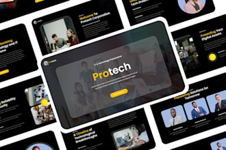 design technical presentation company profile pitch deck epc slides on canva