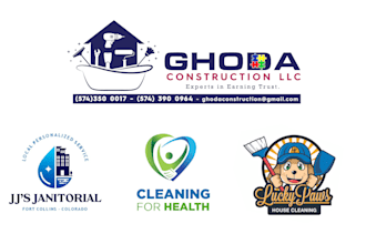 design cleaning service logo with flyer and business cards