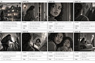 create cinematic film storyboards