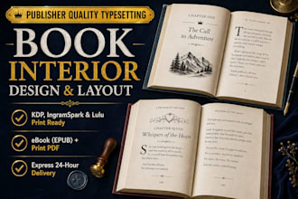 design a professional interior layout for your book