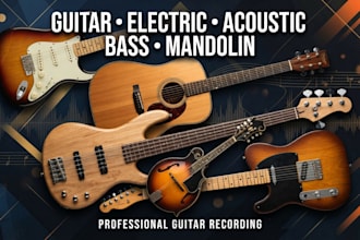 record guitar, electric guitar, acoustic guitar, bass guitar, mandolin