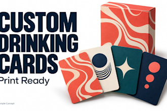 design a custom drinking card game and adult party card deck print ready card