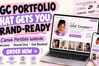design a canva landing page for your ugc portfolio