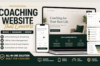 build wix coaching life coach website with booking, CRM and sales funnel