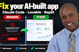 fix or finish your claude code, lovable, or replit web app