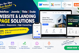 create webflow landing page joomla tilda duda  appointment landing page design