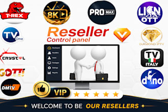 setup reseller panel, strong8k, dream 4k, sltv, dino 4k, mega ott, trex and web