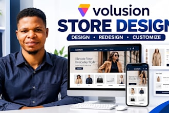 design redesign and customize your volusion ecommerce store website