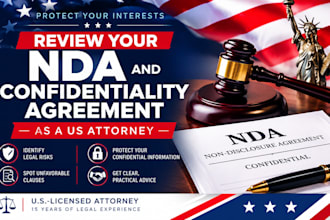 review your nda and confidentiality agreement as a US attorney