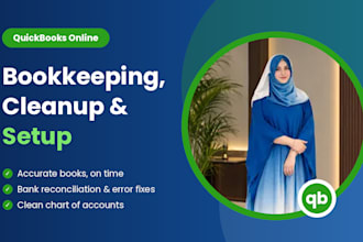 do quickbooks online bookkeeping, cleanup and setup