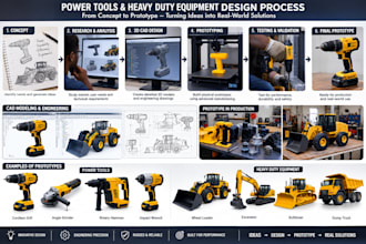 create professional product designs for power tools and heavy duty equipment