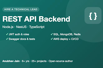 build a scalable rest API backend with nodejs and nestjs