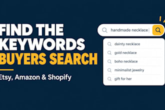 do keyword research for your etsy amazon or shopify listings