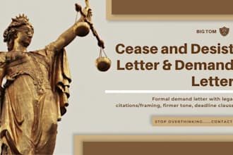 draft cease and desist letter demand letter court filings as a legal specialist