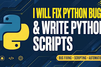 fix python bugs, errors and write simple python scripts