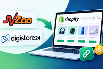 set up shopify affiliate products from jvzoo and digistore24