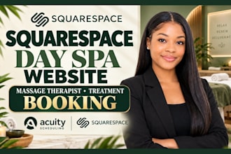design squarespace day spa website massage booking treatment booking website
