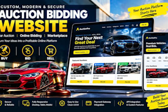 create auction bidding website, car auction, multivendor marketplace