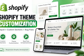 customize shopify theme with liquid and custom sections
