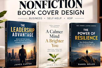 design nonfiction self help business book cover ebook KDP paperback design