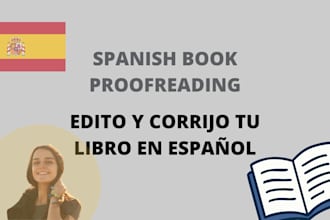 editaré y corregiré tu libro en español
